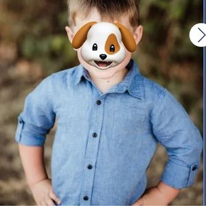 Janie and Jack Chambray linen blend button down shirt beach wedding pictures